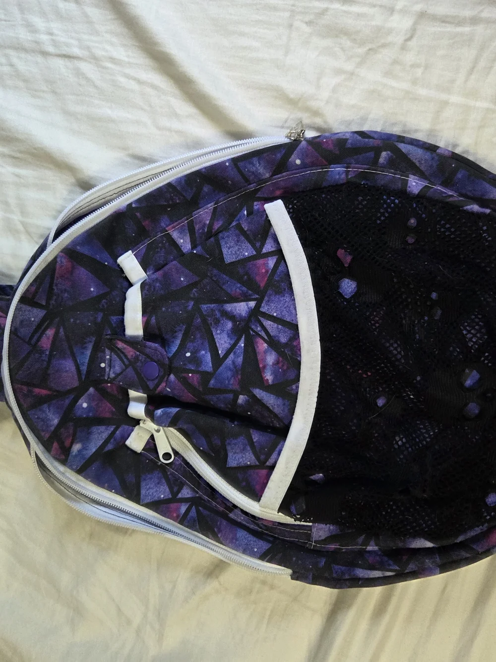 Purple Geometric Print Women's Backpack